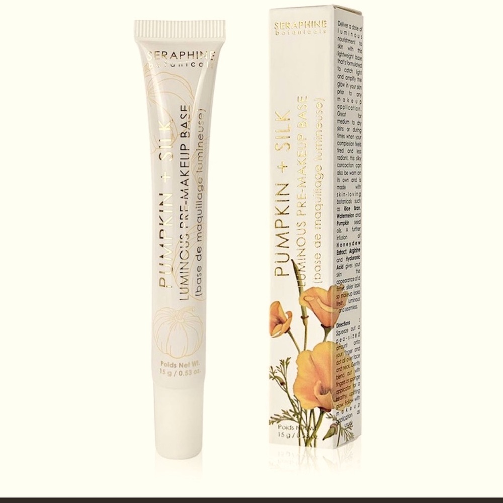 NIB Pumpkin + Silk Luminous Pre Makeup Base